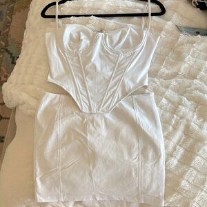 White Fox Boutique Strapless White Dress